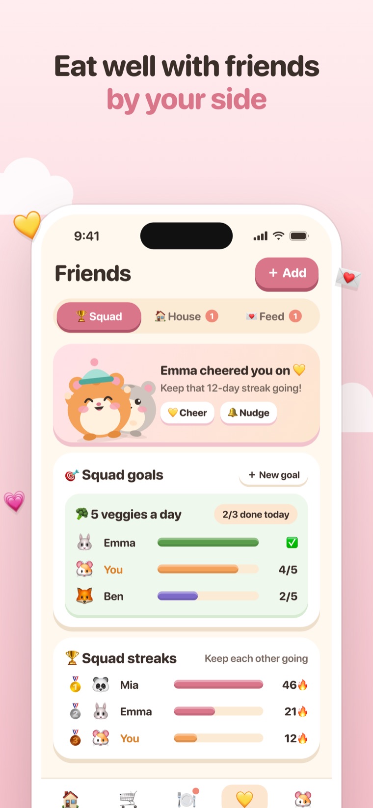 Hamstock's friends screen with squad goals and cheers